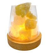 Diffuserlamp Bergkristal + Citrien 10cm