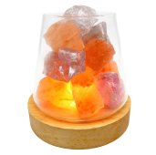 Diffuserlamp Himalayazout + Amethist 10cm