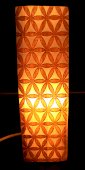 Seleniet Lamp Rechthoek Gegraveerd 25cm - Vergulde Levensbloem