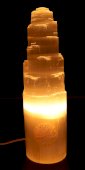 Seleniet Lamp Berg Gegraveerd 30cm - Levensboom