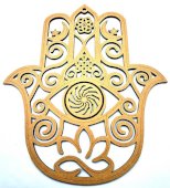 Houten Wandplaat Hand van Fatima 30cm
