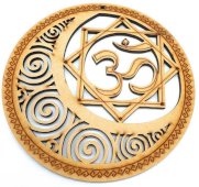 Houten wandplaat OM Maan 30cm
