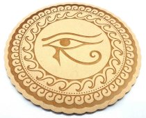 Houten Plaat Oog van Horus 15cm