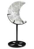 Maan Bergkristal op sokkel 16cm