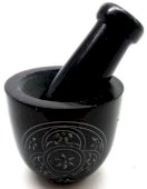 Vijzel Speksteen Zwart 8cm