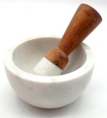 Vijzel Wit Marmer 11cm