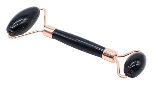 Dubbele Massagerol Zwarte Obsidiaan