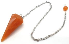 Conische pendel Oranje Aventurijn 3.5cm