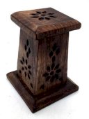 Wierookhouder Kegels Hout Mini Toren 10cm