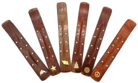 Wierookhouder Hout Ski11 Mix 12 stuks