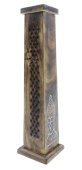 Wierookhouder Hout Toren Boeddha 30cm