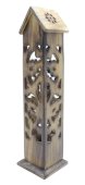Wierookhouder Hout Toren Nis 30cm