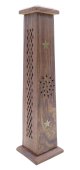 Wierookhouder Hout Toren Sterren 30cm