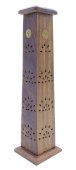 Wierookhouder Hout Toren Antieke Motieven 30cm