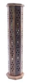 Wierookhouder Hout Toren Achthoekig Motieven 30cm