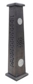 Wierookhouder Hout Toren Levensbloem 30cm