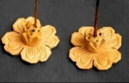 Wierookhouder Hout Bloem 6cm