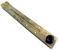 Wierookhouder Hout Ski 25cm + Zwarte Toermalijn