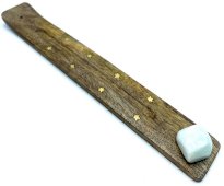 Wierookhouder Hout Ski 25cm + Amazoniet
