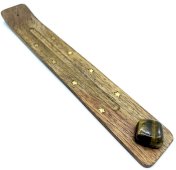 Wierookhouder Hout Ski 25cm + Tijgeroog