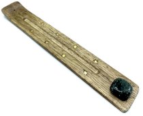 Wierookhouder Hout Ski 25cm + Labradoriet