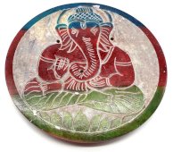 Wierookhouder Steen Rond Ganesh Kleurverloop 10cm