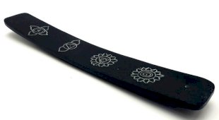 Wierookhouder Steen Golvend Motieven 25cm
