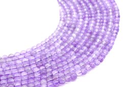Kralen Amethist 'Purple Light' 4mm aan draad 40cm