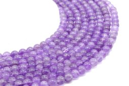 Kralen Amethist 'Purple Light' 6mm aan draad 40cm