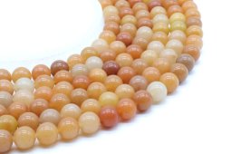 Kralen Oranje Aventurijn 10mm aan draad 40cm
