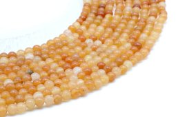 Kralen Oranje Aventurijn 4mm aan draad 40cm