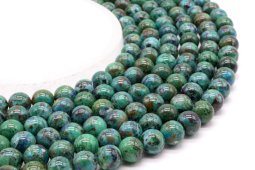 Kralen Chrysocolla 'AA' 10mm aan draad 40cm