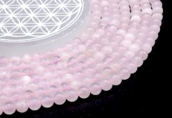 Kralen Roze Calciet 8mm aan draad 40cm