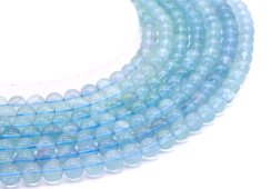 Kralen Blauwe Fluoriet 'AA' 8mm aan draad 40cm