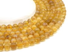 Kralen Gele Fluoriet 10mm aan draad 40cm