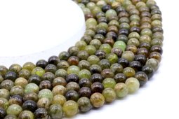 Kralen Groene Granaat 8mm aan draad 40cm