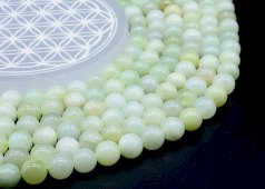 Kralen Groene Jade 10mm aan draad 40cm