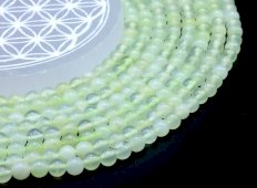 Kralen Groene Jade 6mm aan draad 40cm