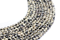 Kralen Dalmatiërjaspis 4mm aan draad 40cm