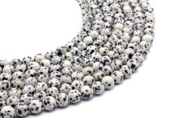 Kralen Dalmatiër Jaspis 8mm aan draad 40cm