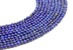 Kralen Lapis lazuli 'AA' 4mm aan draad 40cm