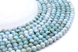 Kralen Larimar 6mm aan draad 40cm