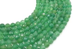 Geslepen kralen Groene Aventurijn 8mm aan draad 38cm