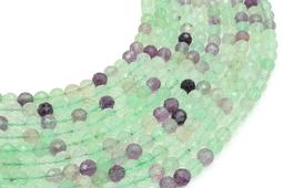 Geslepen kralen Fluoriet Multi 6mm aan draad 38cm