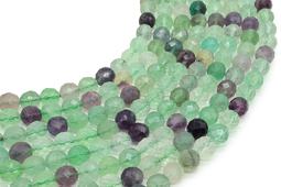Geslepen kralen Fluoriet Multi 8mm aan draad 38cm