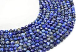 Geslepen kralen Lapis Lazuli 6mm aan draad 40cm