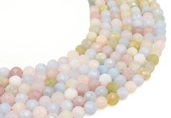 Geslepen kralen Morganiet 8mm aan draad 40cm