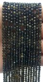 Geslepen kralen Gouden Obsidiaan 3mm aan draad 40cm