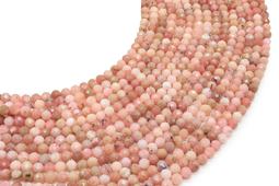 Geslepen kralen Roze Opaal 4mm aan draad 38cm
