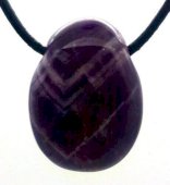Chevron Amethist getrommeld doorboord 3cm